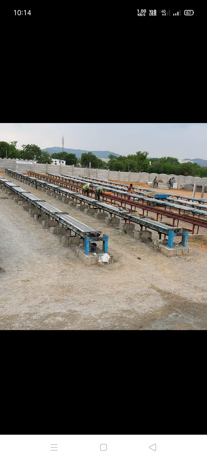 Site record photograph of the inverter row at the plant
